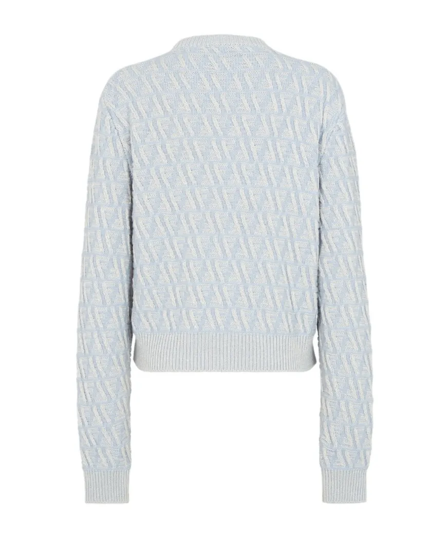 Monogrammed Crewneck Knit Sweater