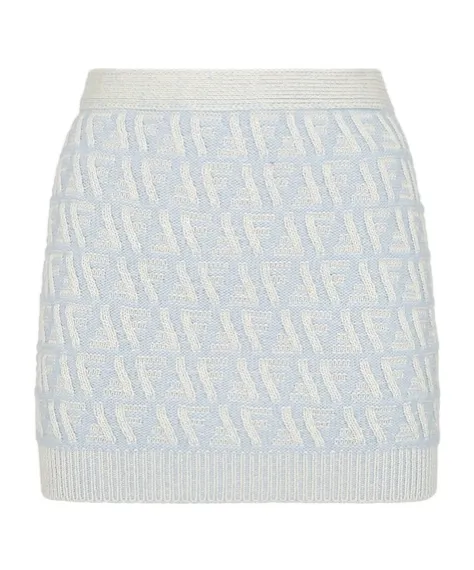 Ff Logo Intarsia Knit Mini Skirt