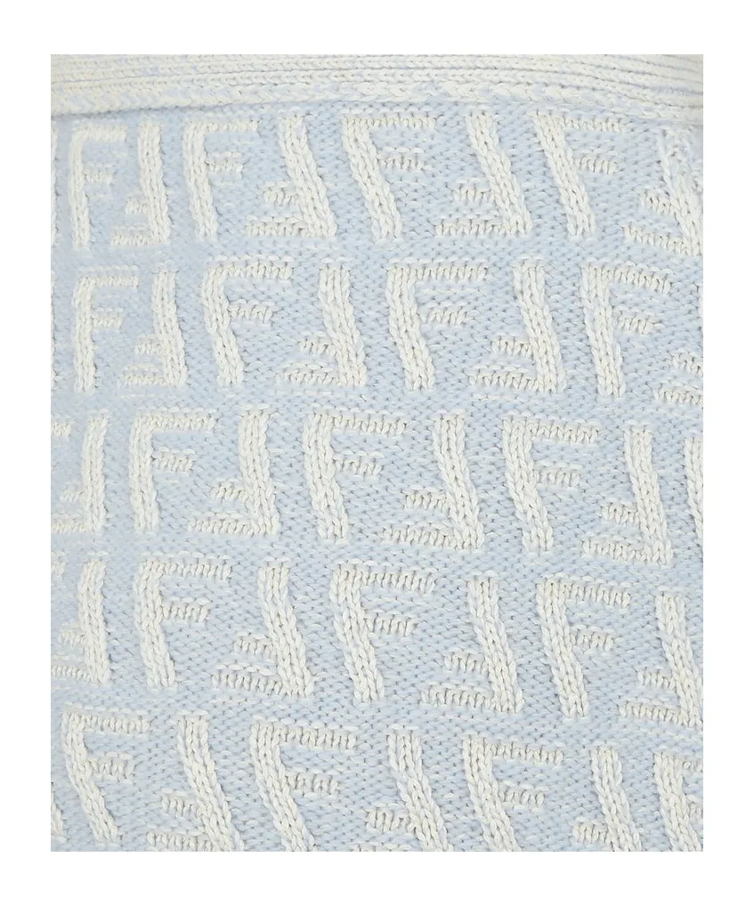 Ff Logo Intarsia Knit Mini Skirt