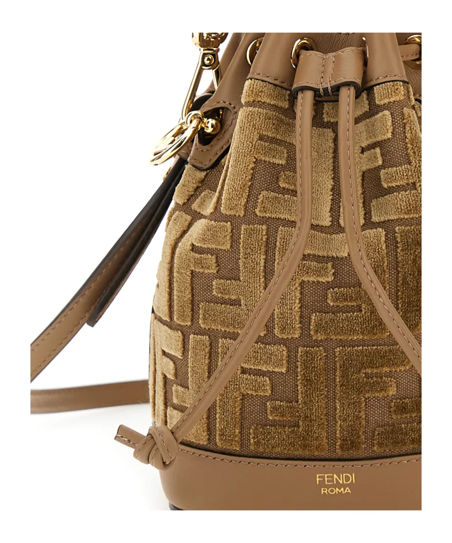 Mon Tresor Logo Detailed Bucket Bag