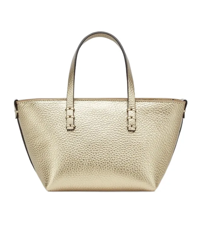 Champagne-Coloured Selleria Mini-Bag With 62 Hand-Sewn Topstitches