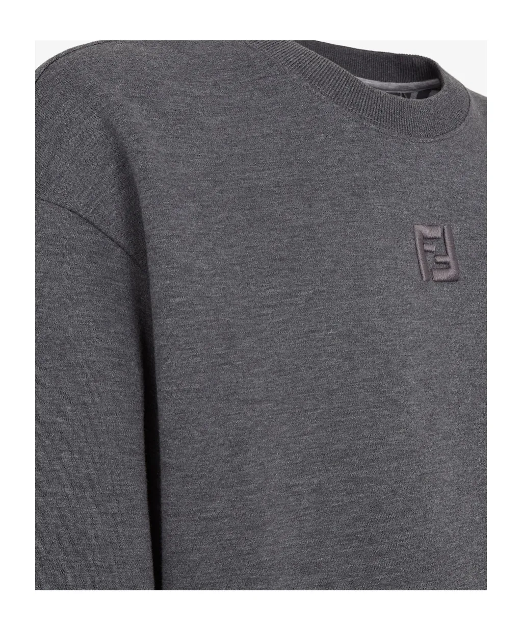 Ff Embroidered Crewneck Sweatshirt