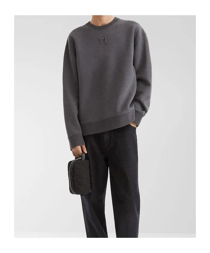 Ff Embroidered Crewneck Sweatshirt