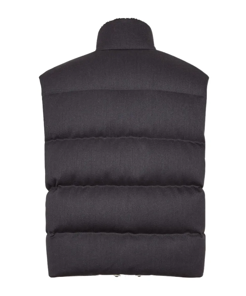 High-Neck Zipped Gilet