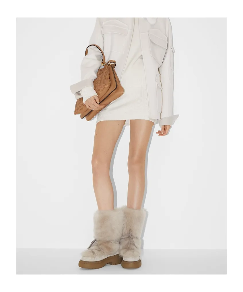 Ribbed-Knit Mini Skirt