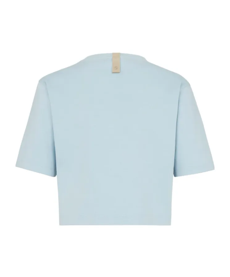 Logo Patch Crewneck Cropped T-Shirt