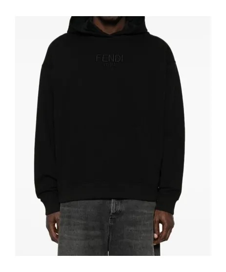 Logo Embroidered Long Sleeved Hoodie