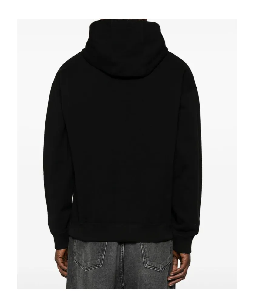 Logo Embroidered Long Sleeved Hoodie