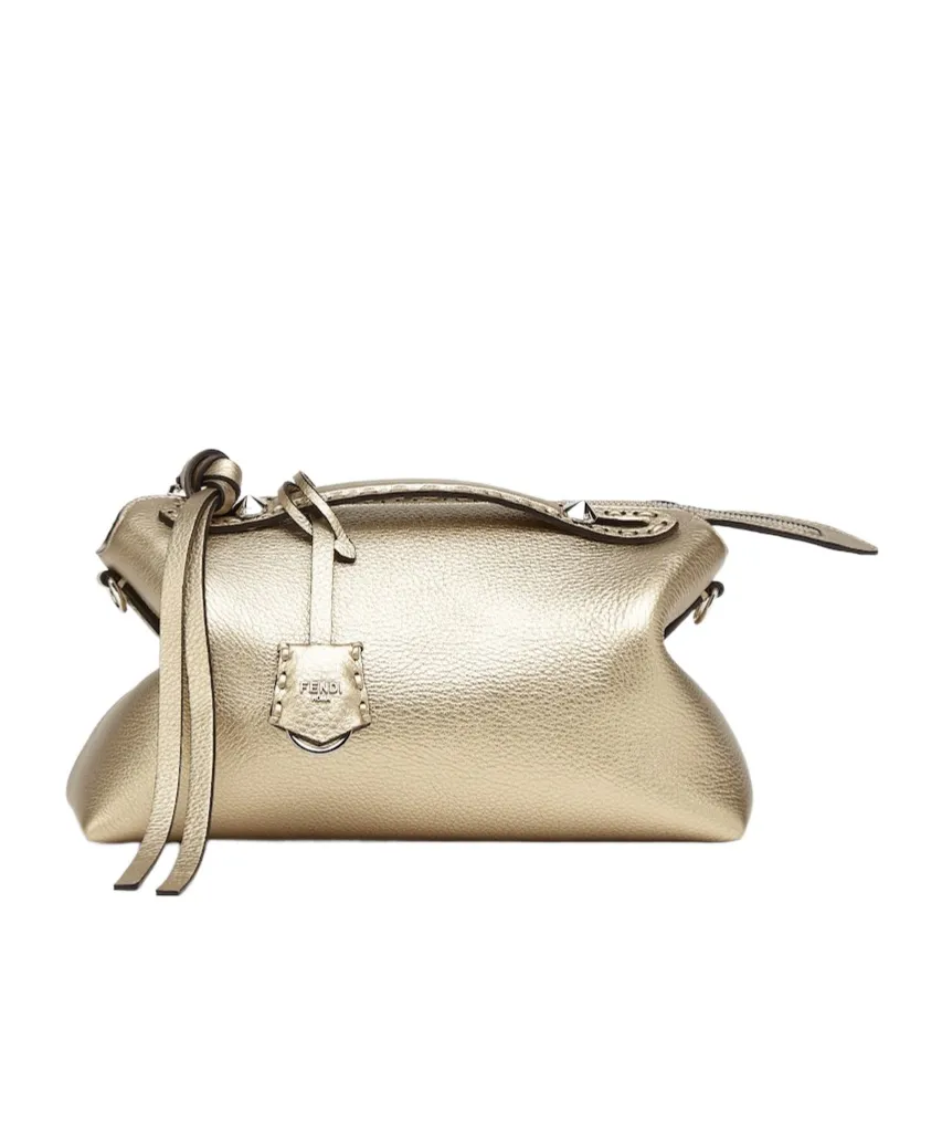 Champagne-Coloured Selleria Bag With 192 Hand-Sewn Topstitches