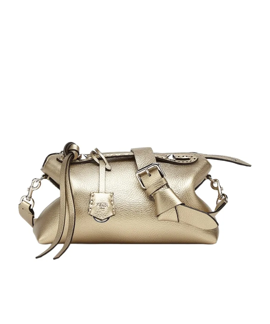 Champagne-Coloured Selleria Bag With 192 Hand-Sewn Topstitches