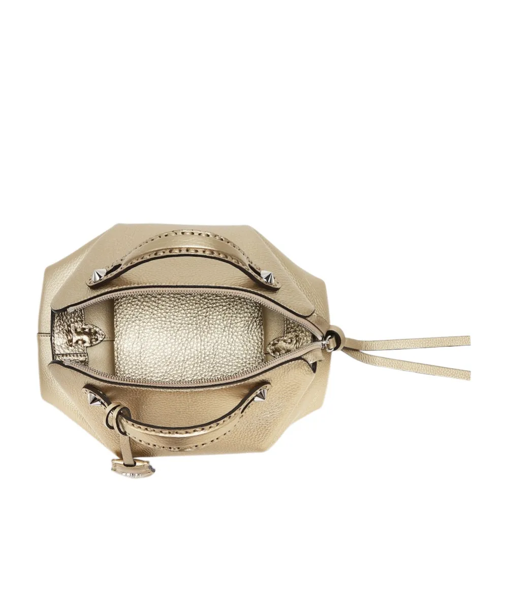 Champagne-Coloured Selleria Bag With 192 Hand-Sewn Topstitches