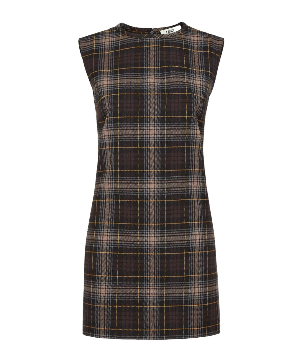 Tartan Sleeveless Mini Dress