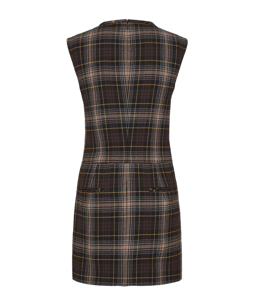 Tartan Sleeveless Mini Dress