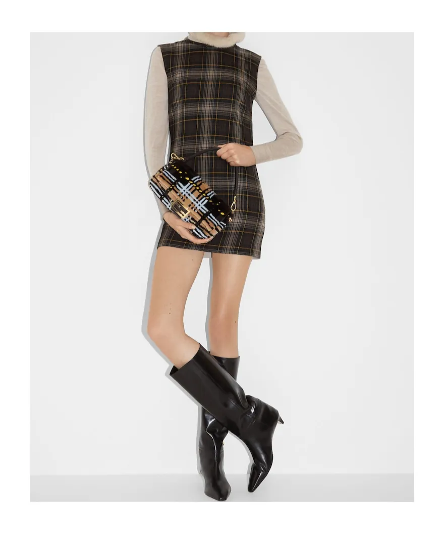 Tartan Sleeveless Mini Dress