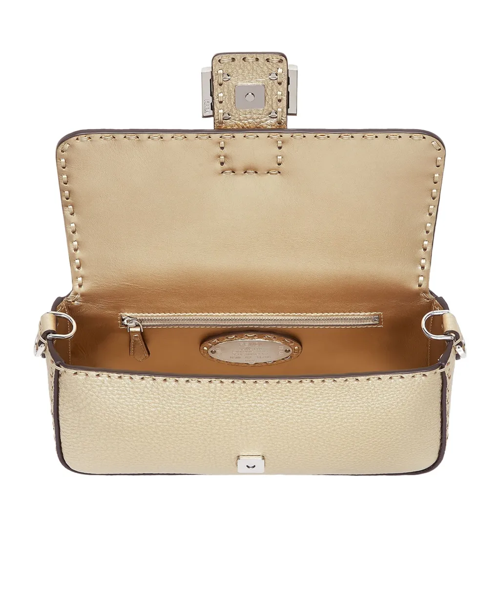 Topstitches Ff Buckled Baguette Bag