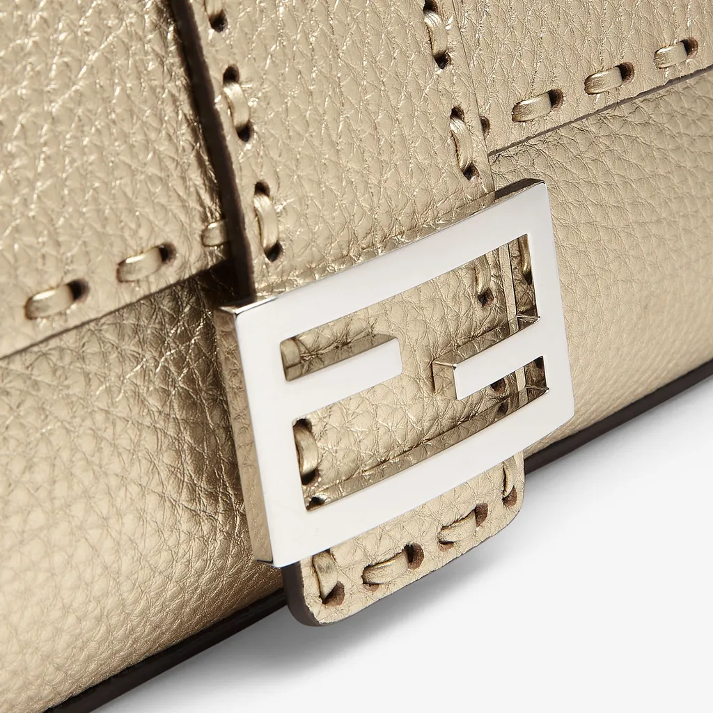 Topstitches Ff Buckled Baguette Bag