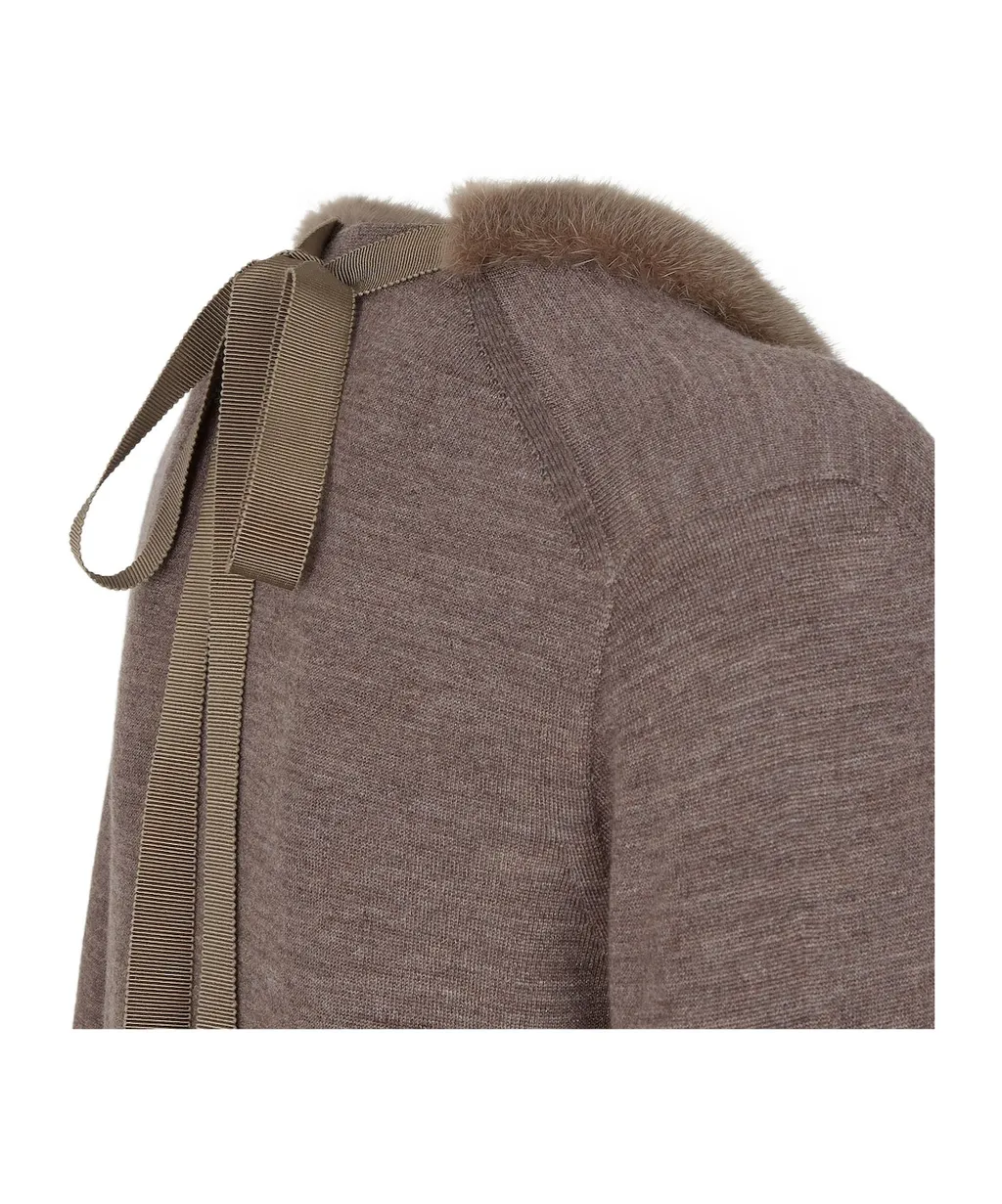V-Neck Back Tied Jumper