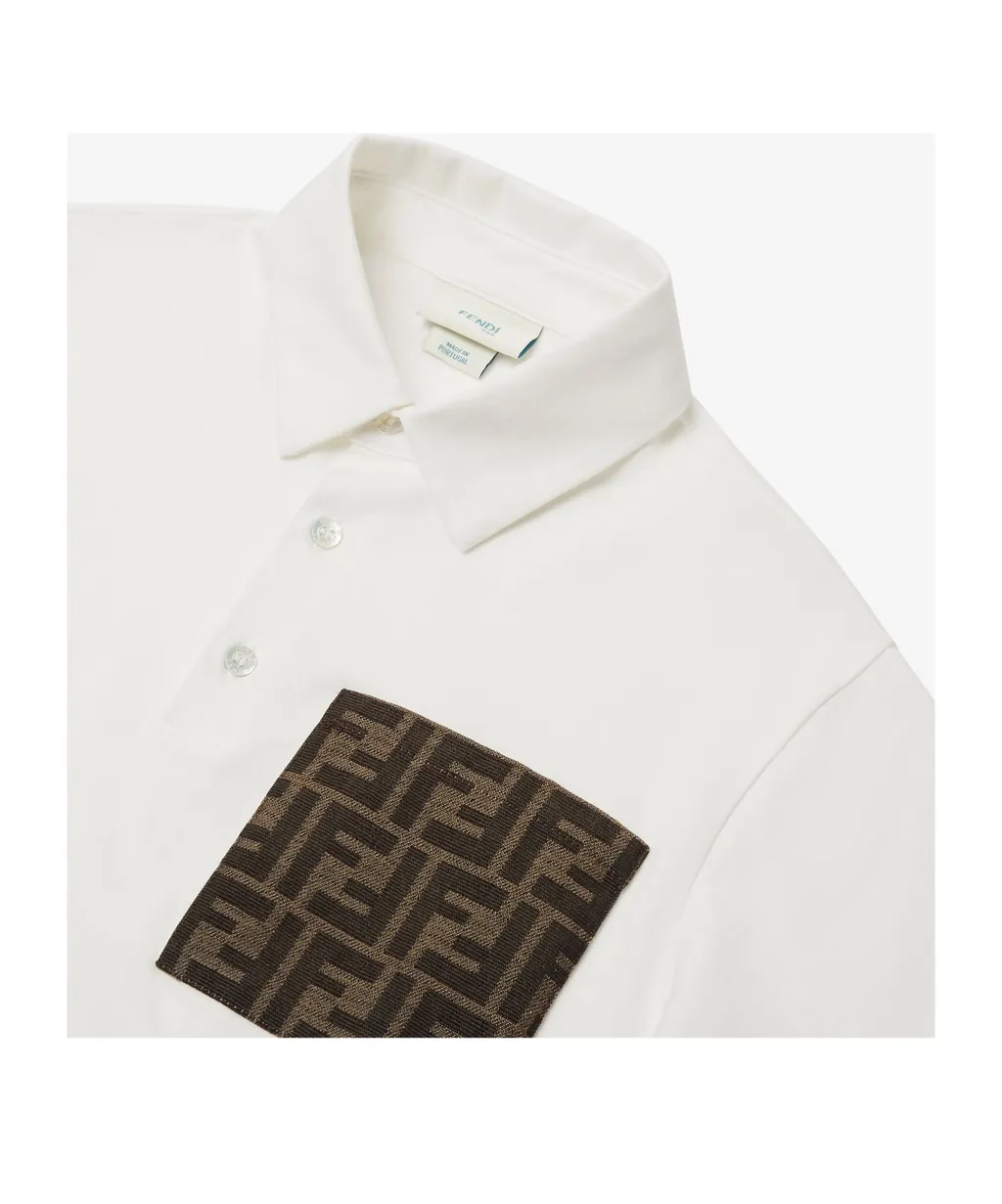 Ff Logo Jacquard Polo Shirt