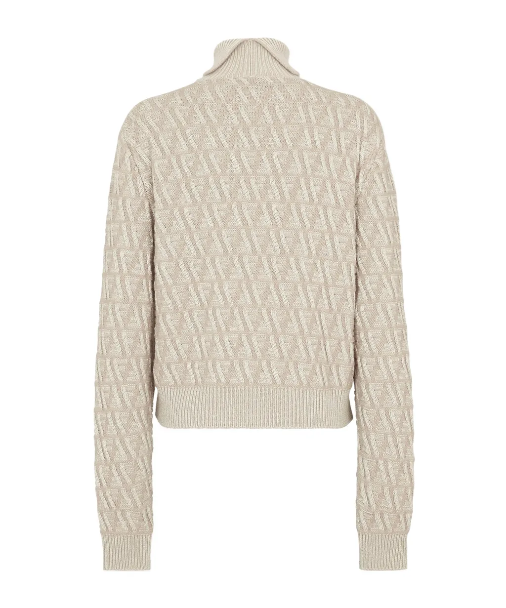 Ff Motif Turtleneck Knit Jumper