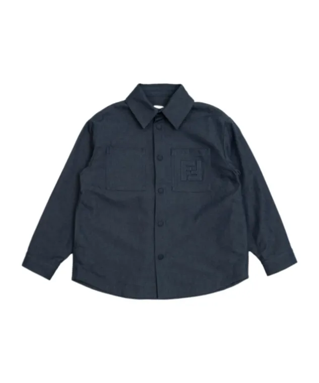 Logo Embroidered Curved Hem Shirt