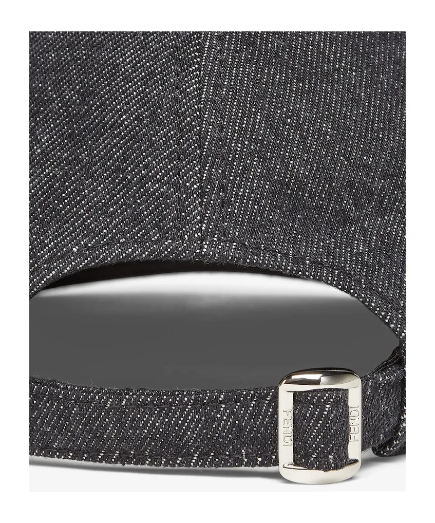 Ff Embroidered Denim Baseball Cap
