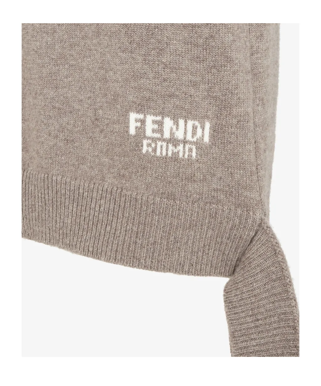 Logo Intarsia-Knit Sleeveless Mini Dress