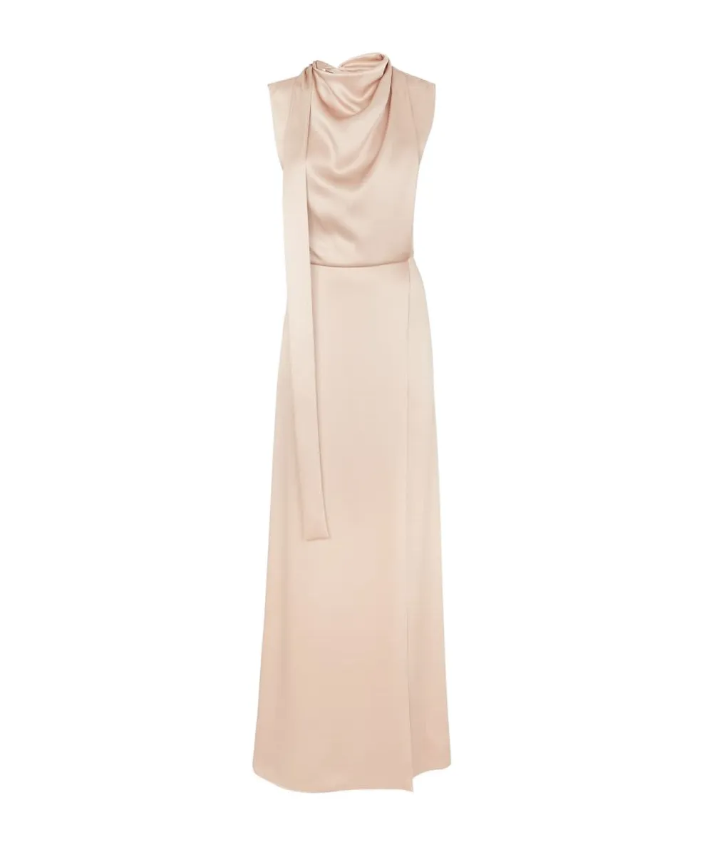 Tied-Bow Sleeveless Maxi Dress