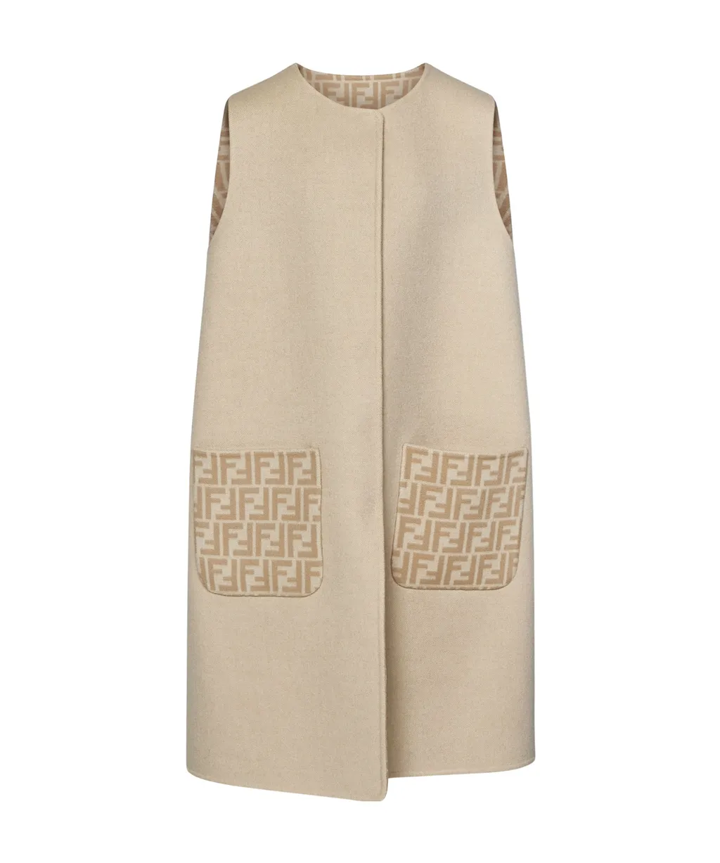 Ff Motif Sleeveless Dress