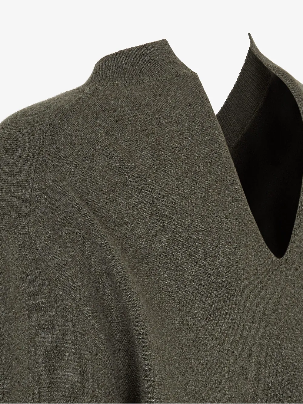 V-Neck Logo Embroidered Sweater