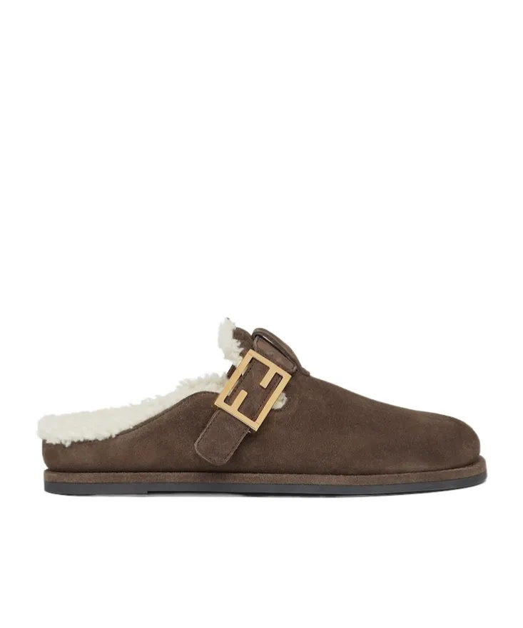 Fendi Feel Round Toe Slippers