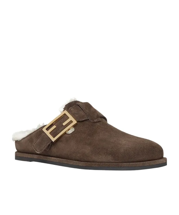 Fendi Feel Round Toe Slippers