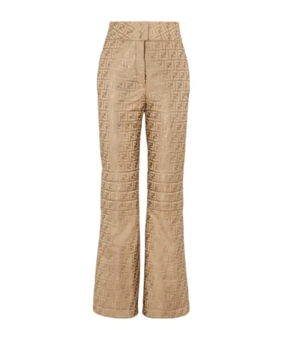 Monogrammed High-Waisted Ski Pants