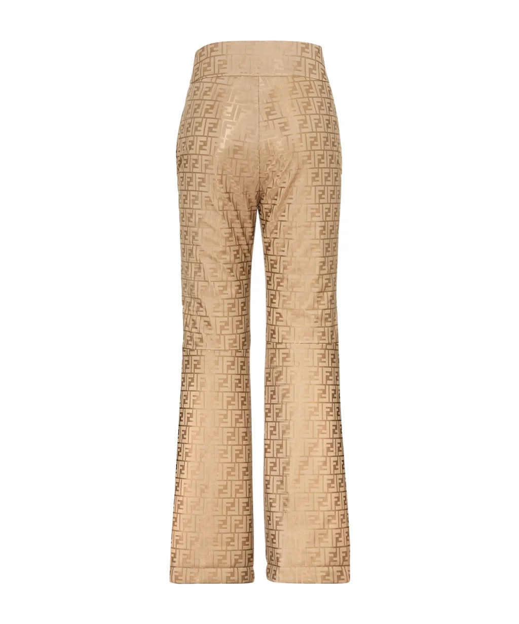 Monogrammed High-Waisted Ski Pants