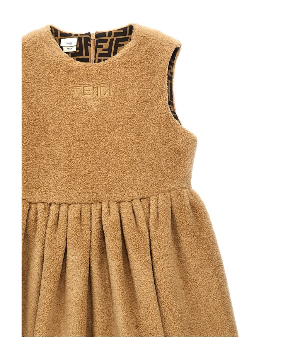 Logo Embroidered Sleeveless Dress