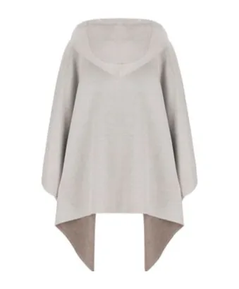 Logo Plaque Hooded Poncho
