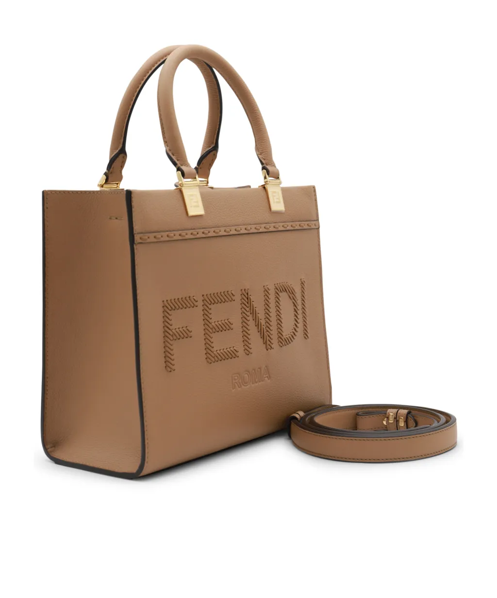 Sunshine Lace-Up Logo Small Top Handle Bag