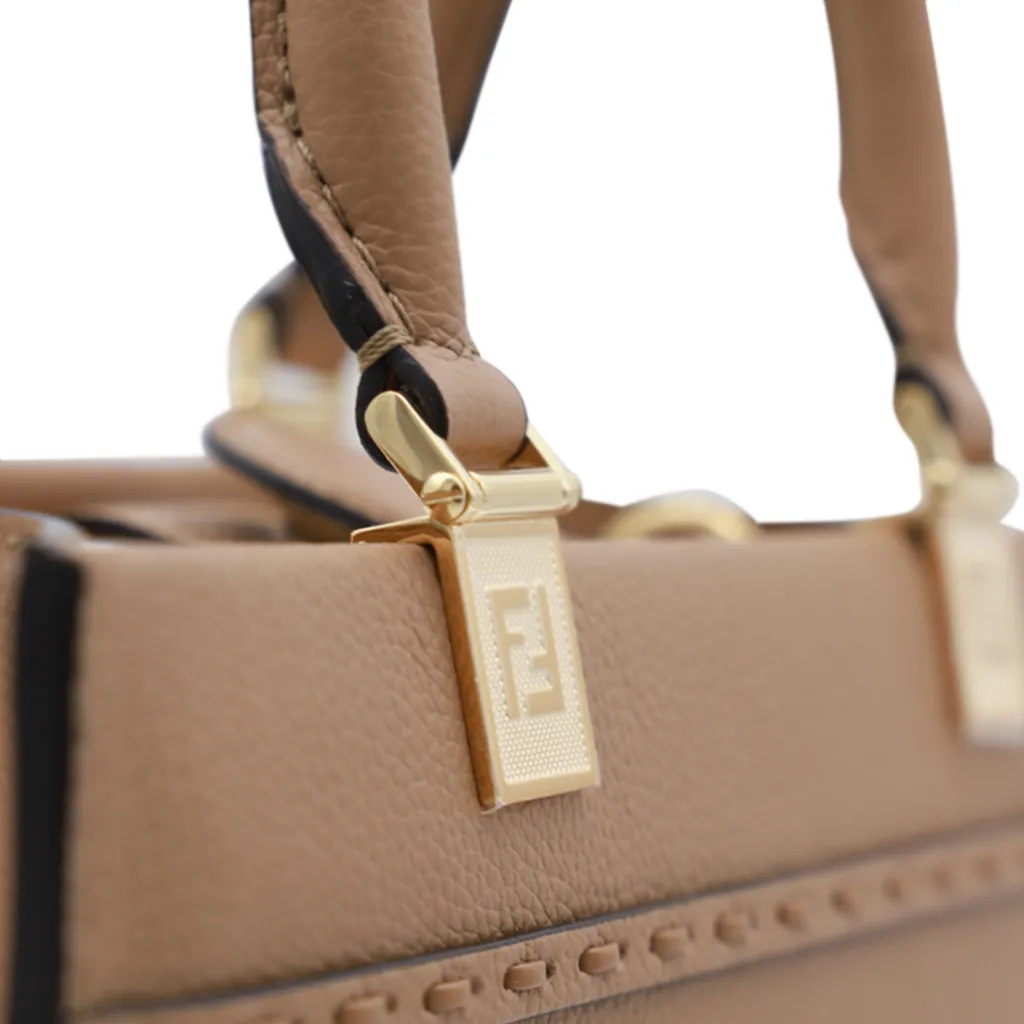 Sunshine Lace-Up Logo Small Top Handle Bag