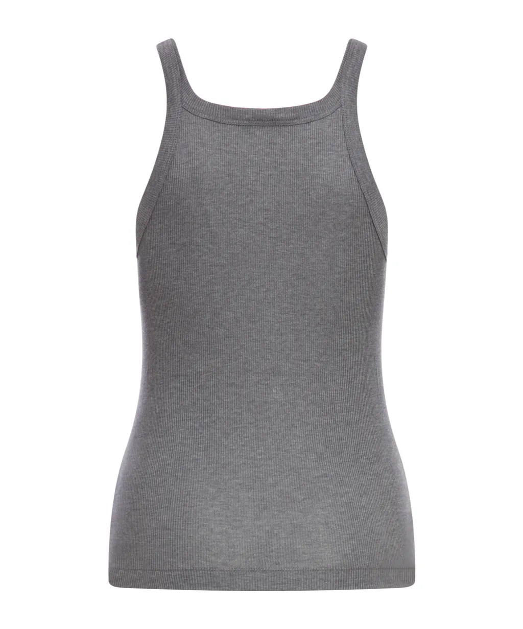 Logo Embroidered Sleeveless Top