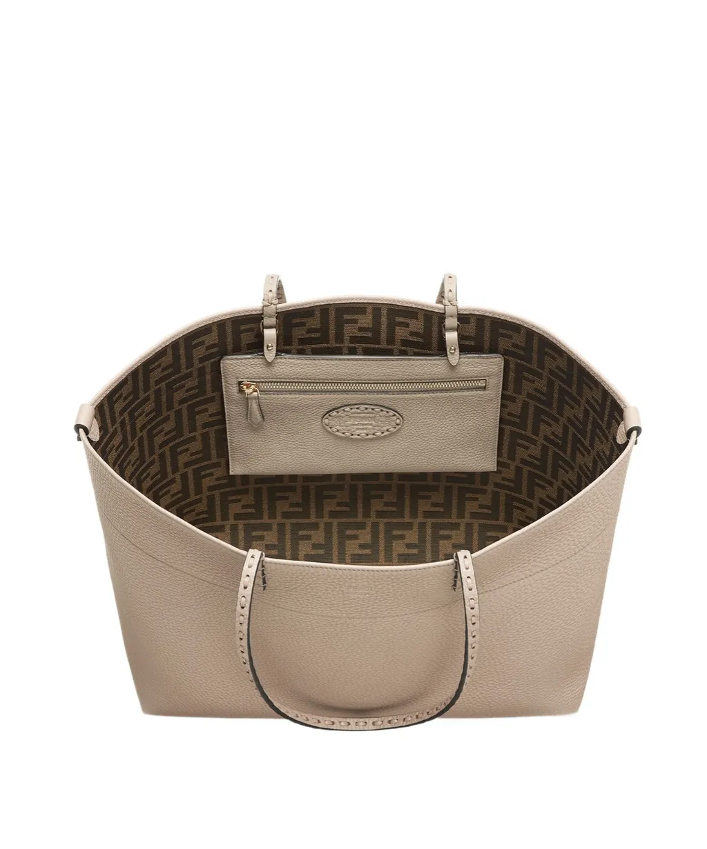 Roll Logo Embossed Shoulder Bag