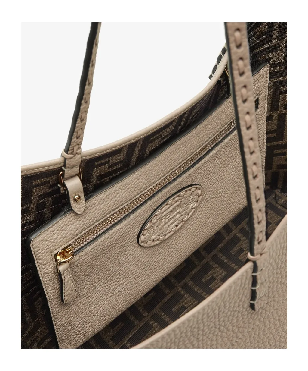 Roll Logo Embossed Shoulder Bag