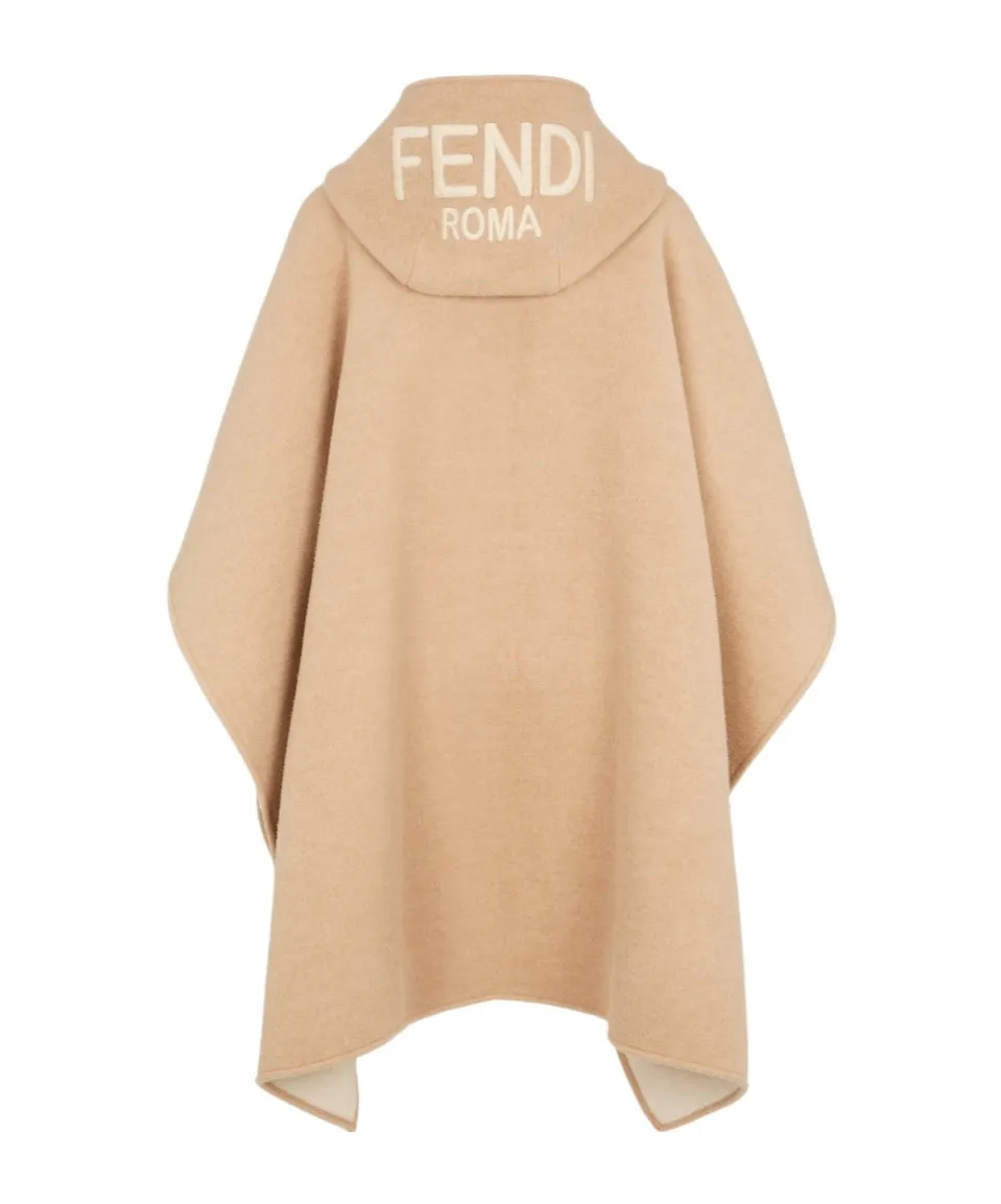 Logo Embroidered Cape Jacket