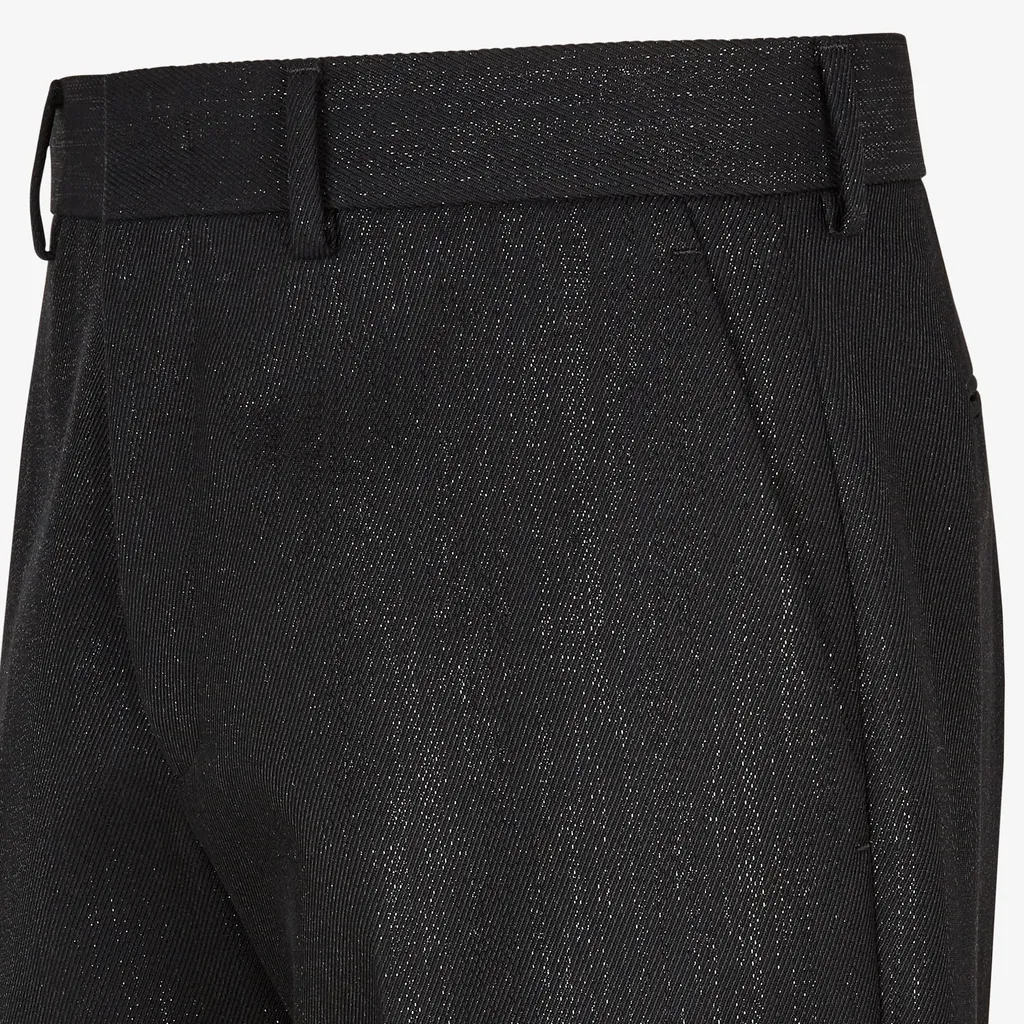Trousers With Metallic Yarn