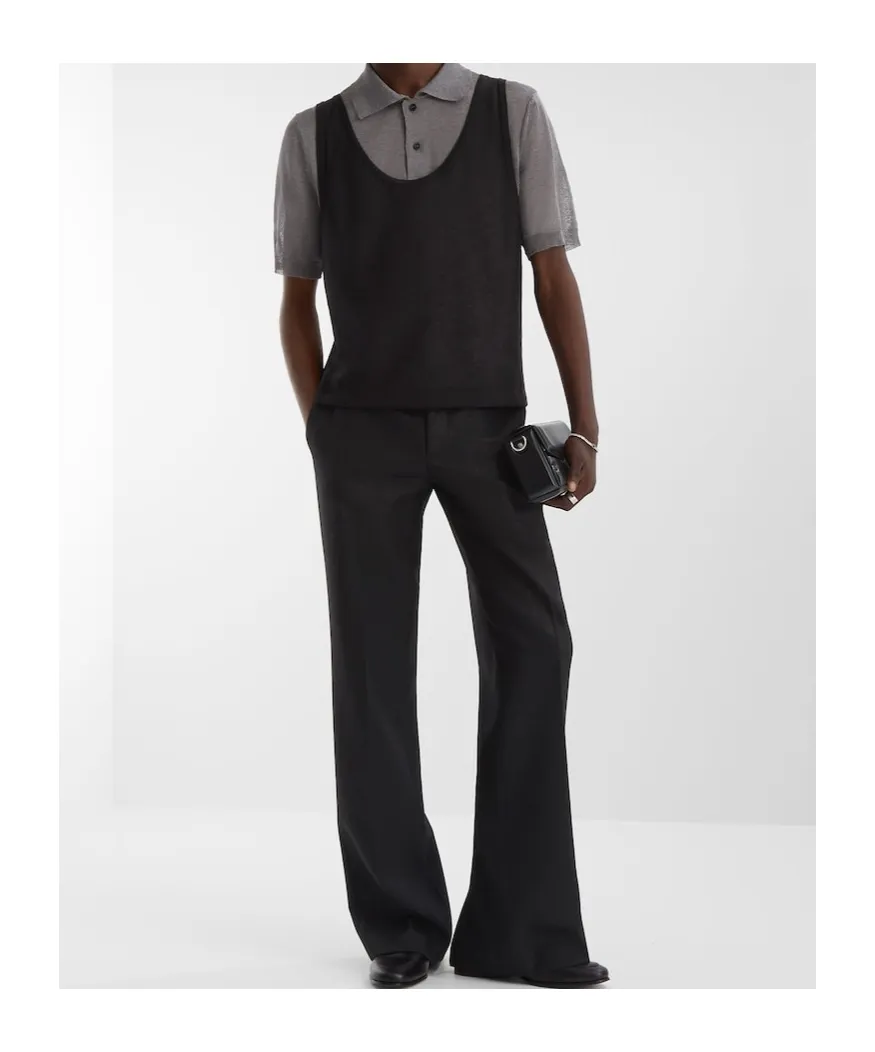 Trousers With Metallic Yarn