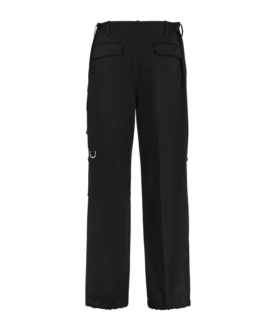 Logo Patch Straight-Leg Pants