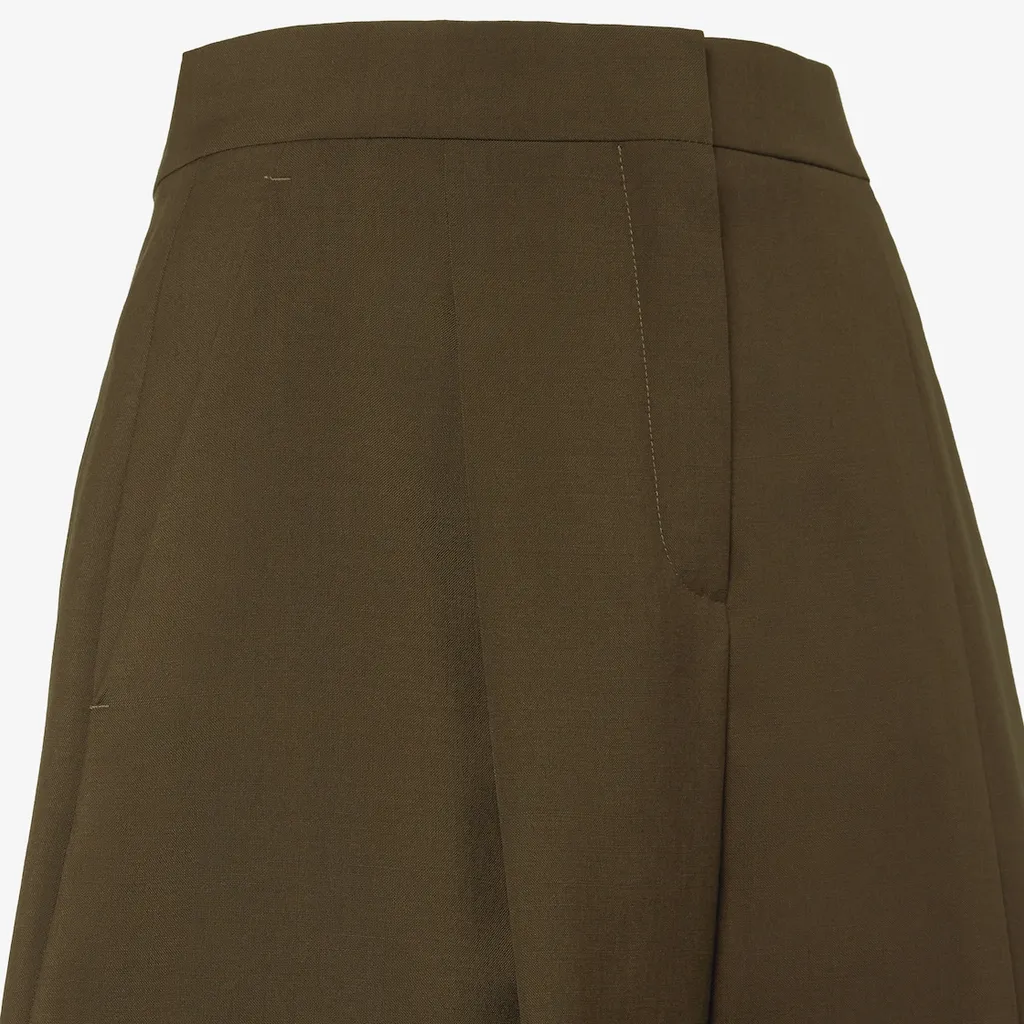 High-Waist Pleated Riding Trousers