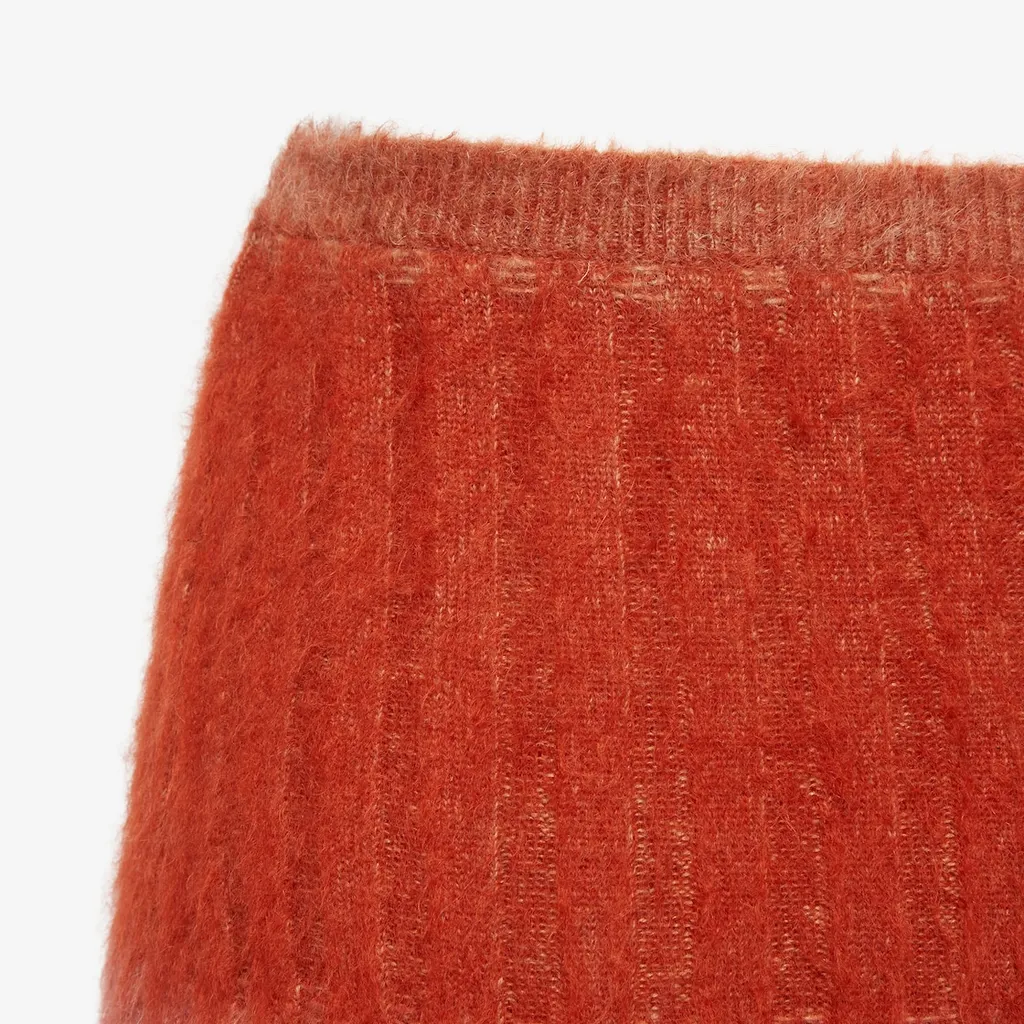 Gradient Flared Knit Skirt