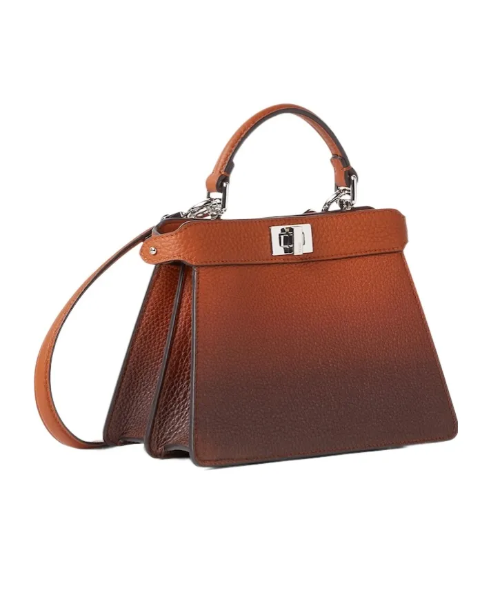 Gradient Leather Top Handle Bag