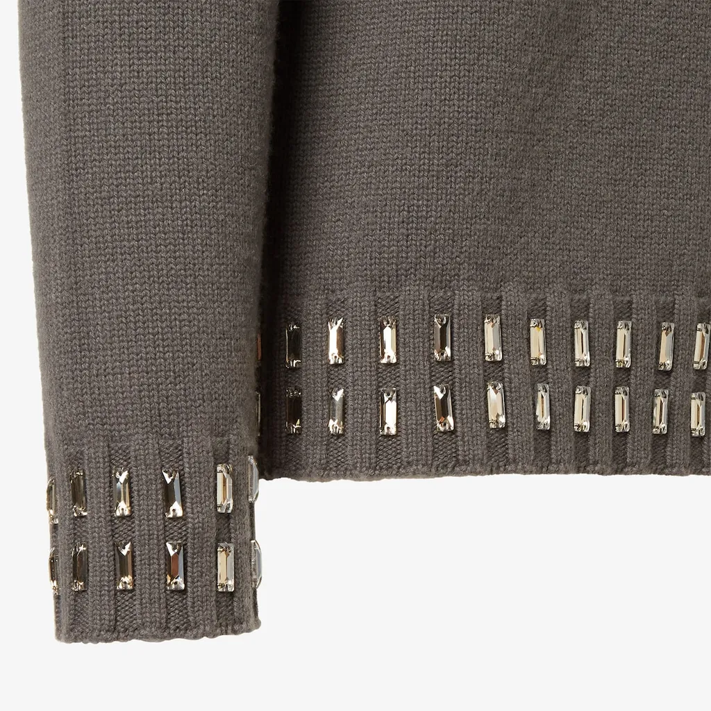 Embellished Crewneck Knitted Jumper