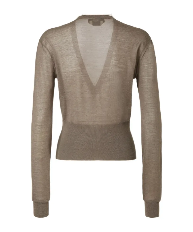 V-Neck Long Sleeved Jumper