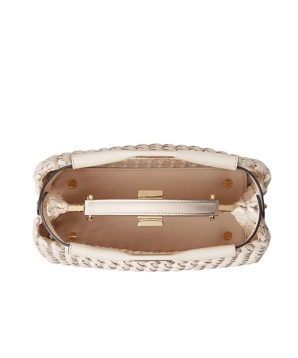 Camellia Interlaced Leather Bag